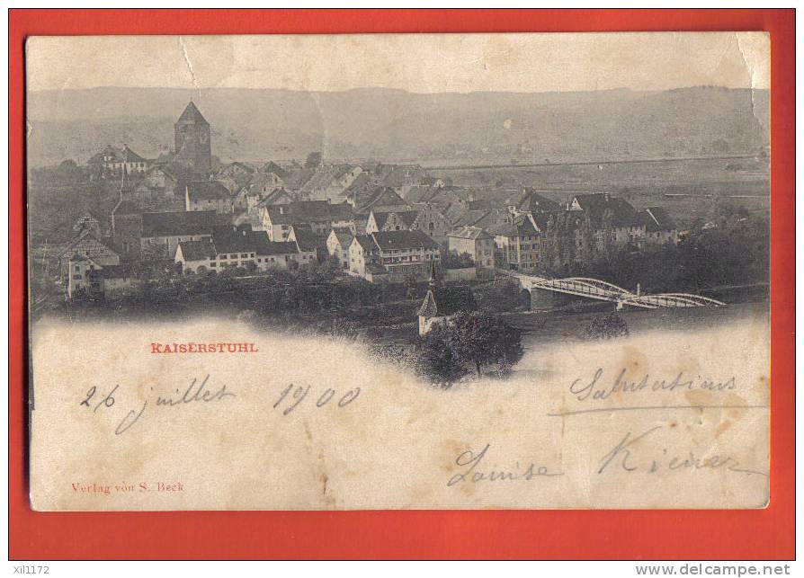 F1187 Kaiserstuhl Vue Générale. Cachet Kaiserstuhl Et Grandson 1900,Précurseur.Beck - Kaiserstuhl