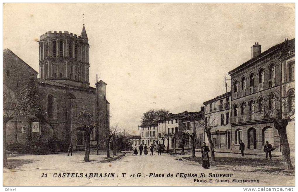 24  -  Castelsarrasin  -  Place De L'eglise St Sauveur - Castelsarrasin