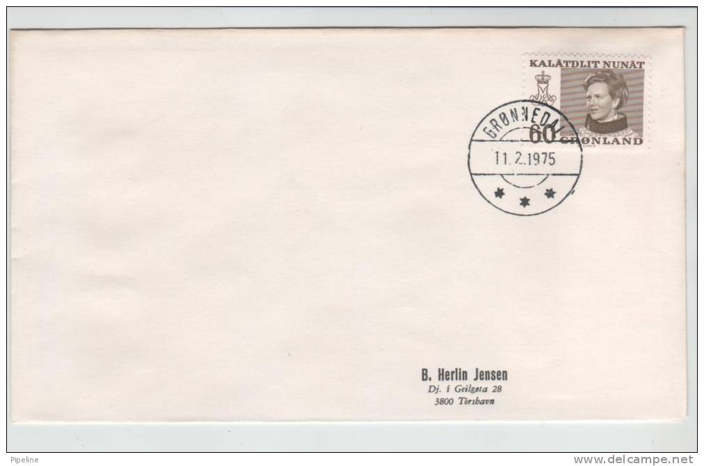 Greenland Cover Sent To Faroe Islands GRÖNNEDAL 11-2-1975 - Altri & Non Classificati