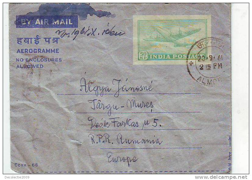 B8932 Liliput Airmail  Aerogramme India Madras To Romania Targu Mures RRR Perfect Shape - Storia Postale