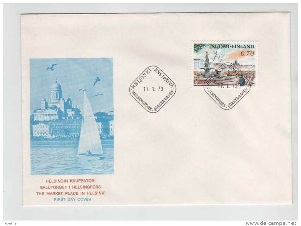 Finland FDC 17-1-1973 The Market Place In Helsinki With Cachet - FDC