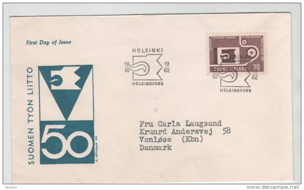 Finland FDC 19-10-1962 Home Work Industry With Cachet - FDC