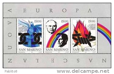 SAN MARINO 1991 LA NUOVA EUROPA FOGLIETTO MNH - Blocchi & Foglietti