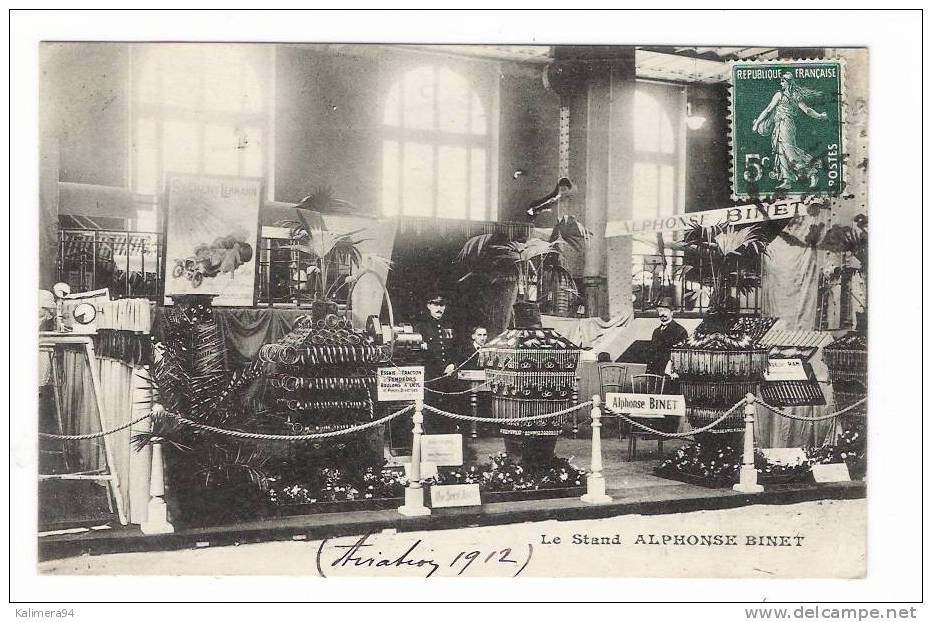 ARMEE  FRANCAISE  /  LE  STAND  ALPHONSE  BINET   ( AVIATION  1912 ) /  SEGMENT  LEHMANN  /  Adressée à Adolphe CHERON - Demonstraties