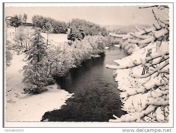 CPSM.....LE CHAMBON SUR LIGNON..PAYSAGE D HIVER SOUS LA NEIGE..1966 - Le Chambon-sur-Lignon