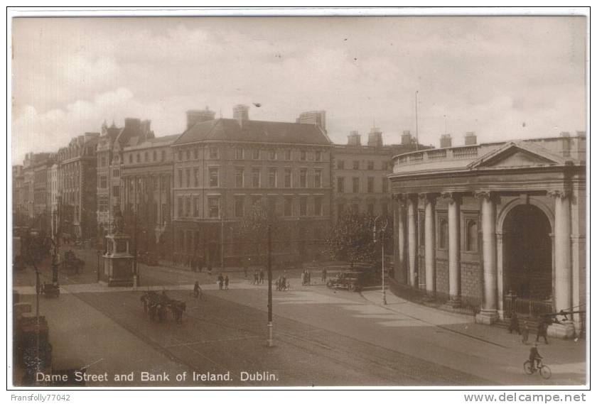 Rppc - IRELAND - DUBLIN - DAME STREET - BANK OF IRELAND - CIRCA 1920 - Dublin