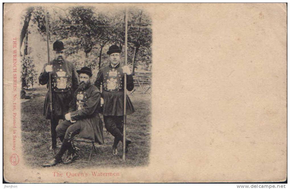 England-Postcard Circulated In 1901 -The Queen´s Watermen-2/scans - Buckingham Palace