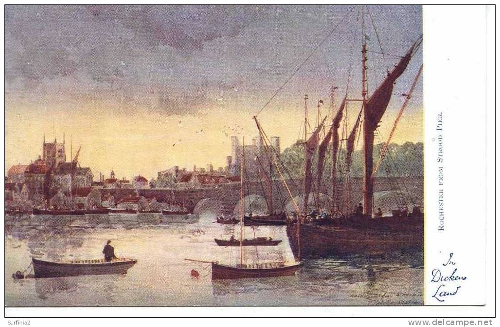 TUCKS OILETTE SERIES 1350 - IN DICKENS LAND - ROCHESTER FROM STROOD PIER - Rochester