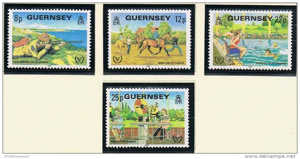 GUERNESEY N°239 à 242 N** - Guernesey