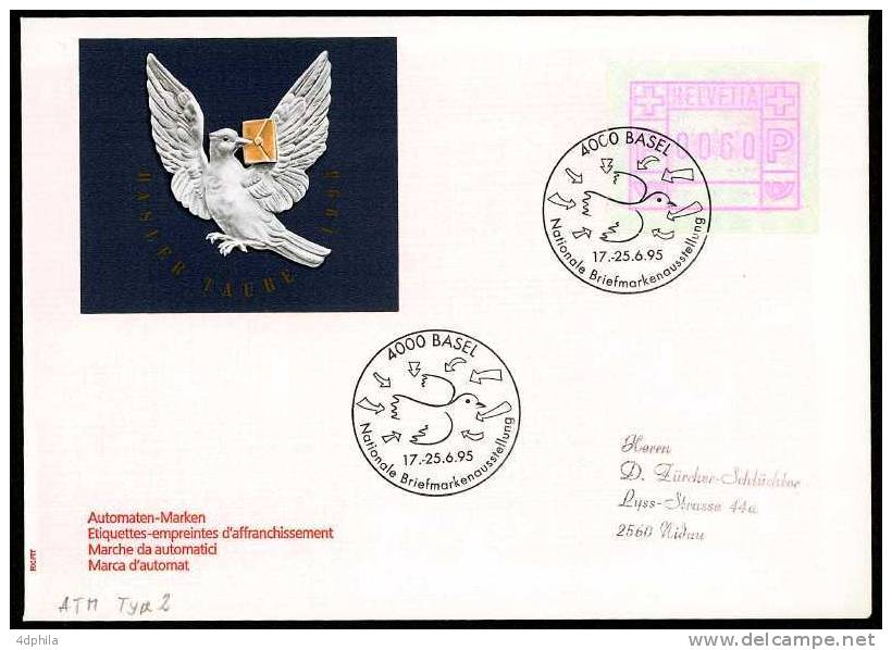 Suisse * ATM Type 2 * Enveloppe Expo Nationale 1995 - Francobolli Da Distributore