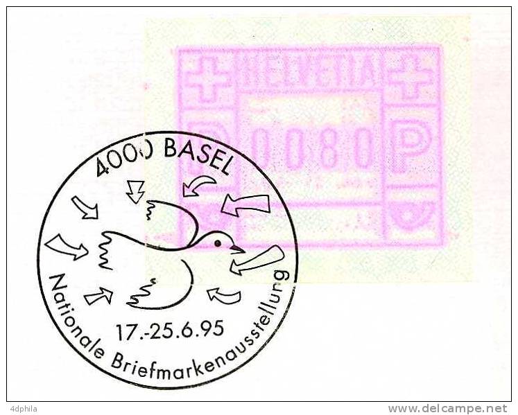 Suisse * ATM Type 2 * Enveloppe Expo Nationale 1995 - Sellos De Distribuidores