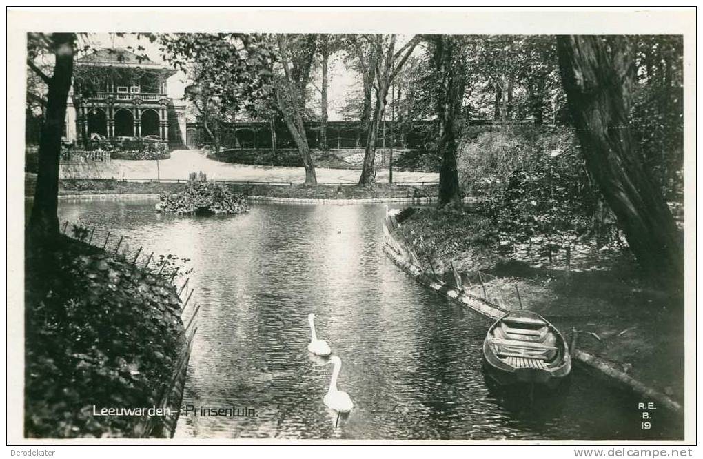 Leeuwarden Prinsentuin. R.E.B.19. Roukes & Erhart. Onbeschreven. Zwaan. Swan. - Leeuwarden