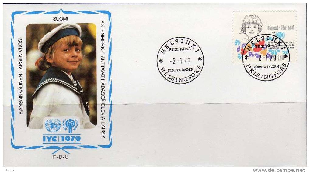 UNO Jahr Des Kindes 1979 Kinder-Gesicht Finnland 836 Auf FDC 3€ UNICEF Cover From Soumi - Finland - Storia Postale