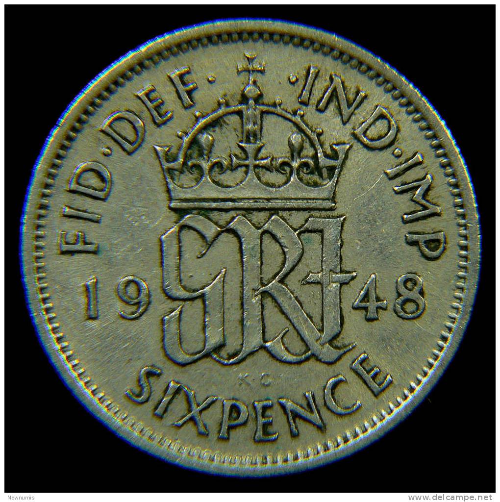 GRAN BRETAGNA 6 PENCE 1948 - H. 6 Pence