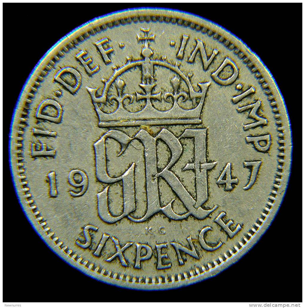 GRAN BRETAGNA 6 PENCE 1947 - H. 6 Pence