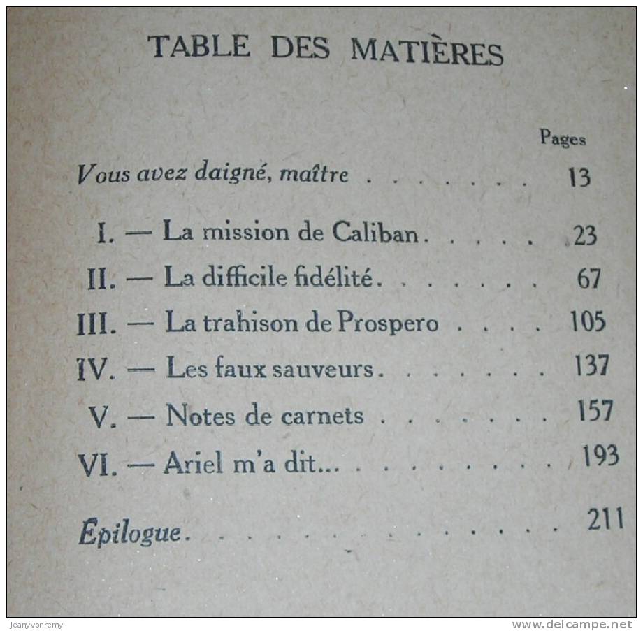 Caliban Parle - Par Jean Guéhenno - 1928. - 1901-1940