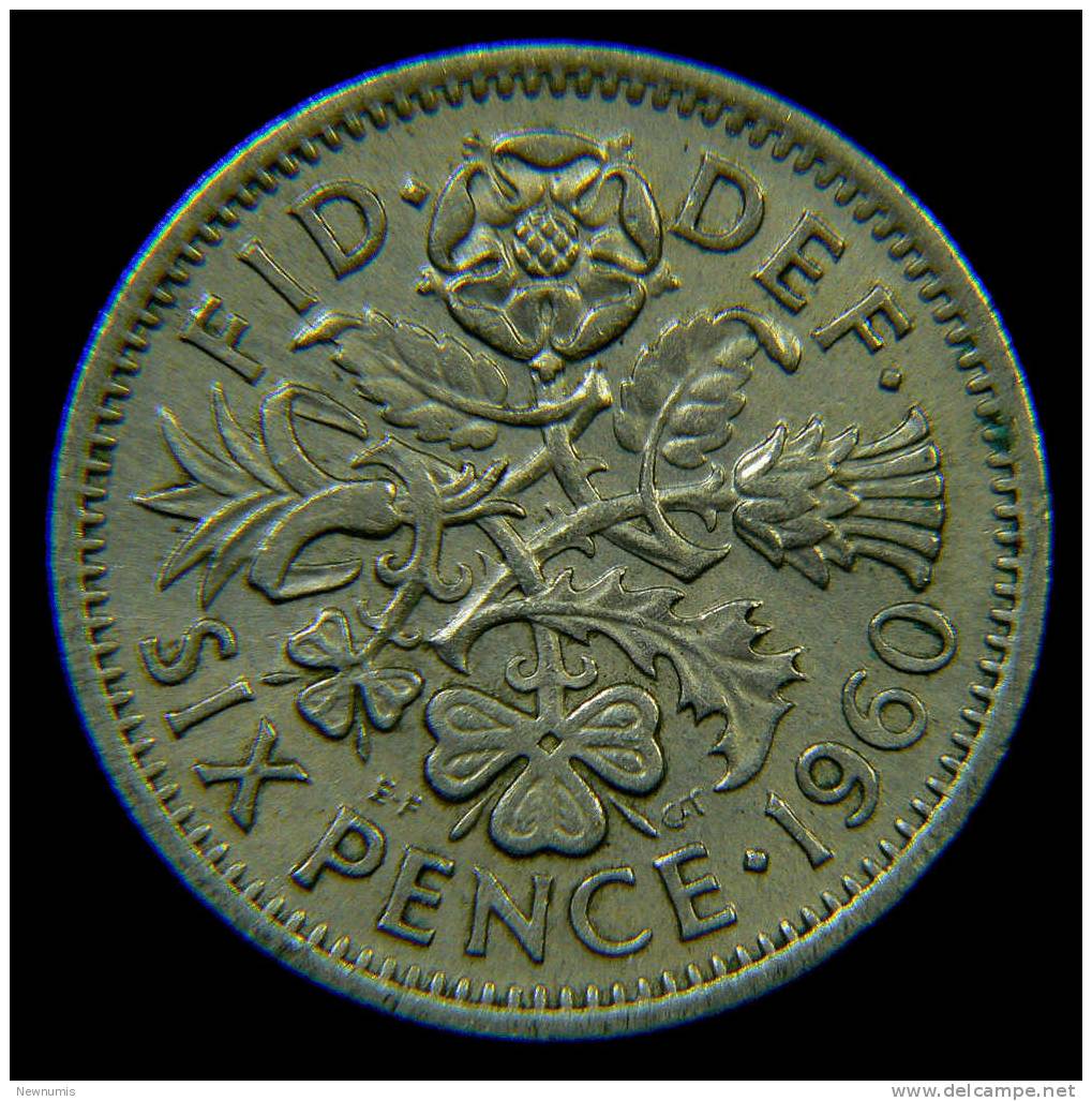 GRAN BRETAGNA 6 PENCE 1960 - H. 6 Pence