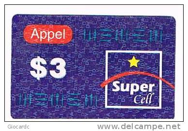 CONGO  (DEMOCRATIC REPUBLIC OF CONGO EX  ZAIRE)  - SUPER CELL (GSM RECHARGE) - APPEL 3  - USED -  RIF. 506 - Congo