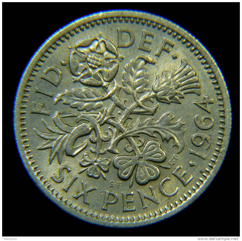 GRAN BRETAGNA 6 PENCE 1964 - H. 6 Pence