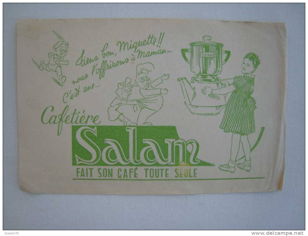 Buvard Café Cafetière Salam Tiens Bon Miquette - Collections, Lots & Séries