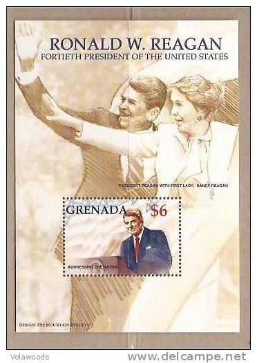 Grenada - Foglietto Nuovo: Ronald Reagan - Onafhankelijkheid USA