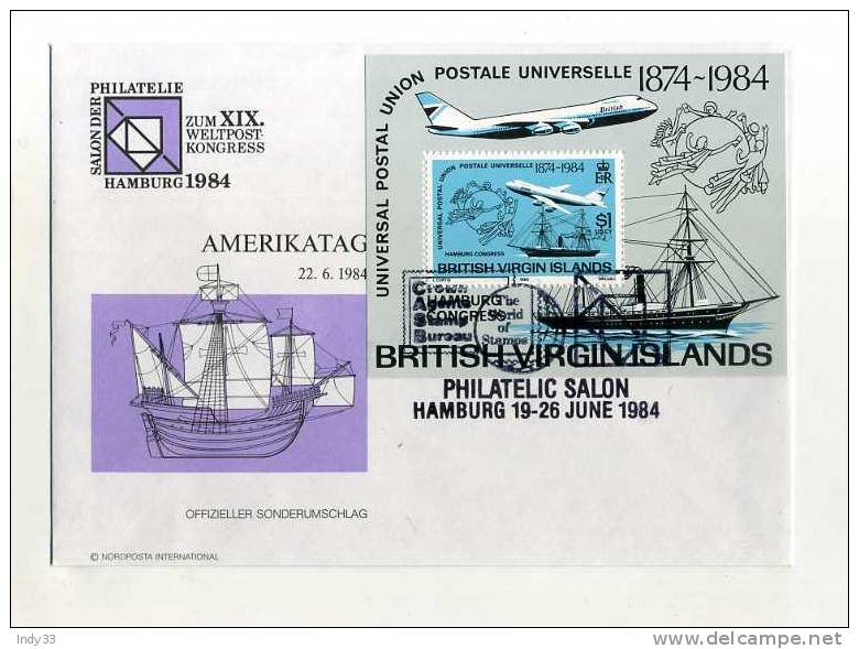 - BRITISH VIRGIN ISLANDS . CACHET SALON PHILATELIQUE HAMBURG 1984 - British Virgin Islands