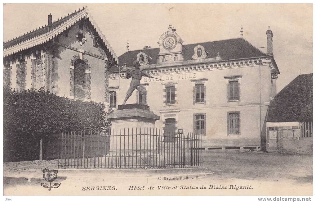 89. Yonne : Sergines . L ´ Hotel De Ville . - Sergines