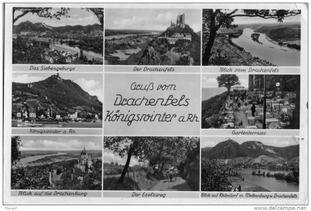 11292   Germania  Drachenfels  Konigsvinter  A. Rh.  VG  1952 - Drachenfels