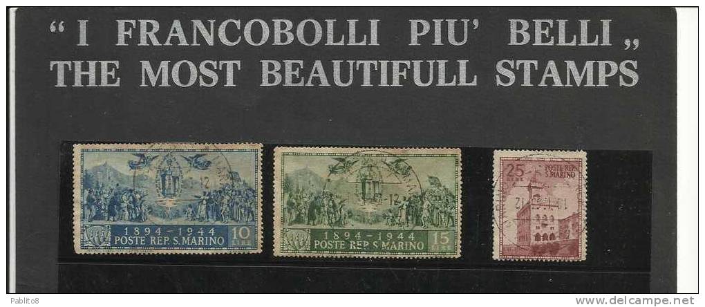 SM 1945 PALAZZO DEL GOVERNO DA FOGLIETTO SERIE COMPLETA TIMBRATI - Used Stamps