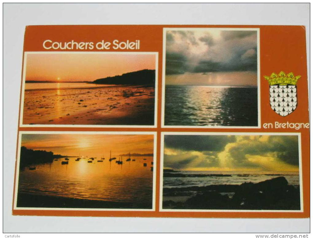 Lot 241 - (vente Directe)     Couchers De Soleil  Postée De L´ile De Groix 2/08/1976 Tampon ! - Groix