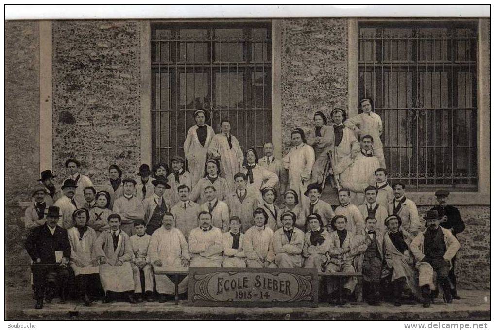 CPA De MELUN école SIEBER 1913 - 1914 - Combs La Ville