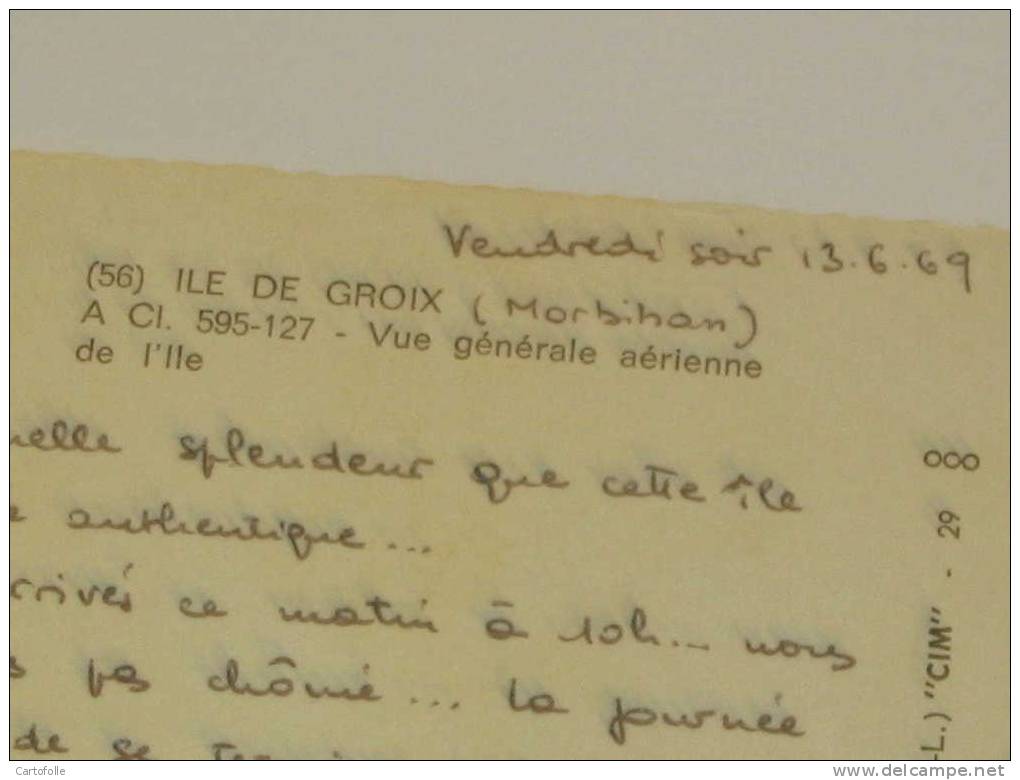 Lot 241 -( Vente Directe ) Ile De Groix Carte De L´ile D´autres Cartes De Groix Dans Mes Cartes - Groix
