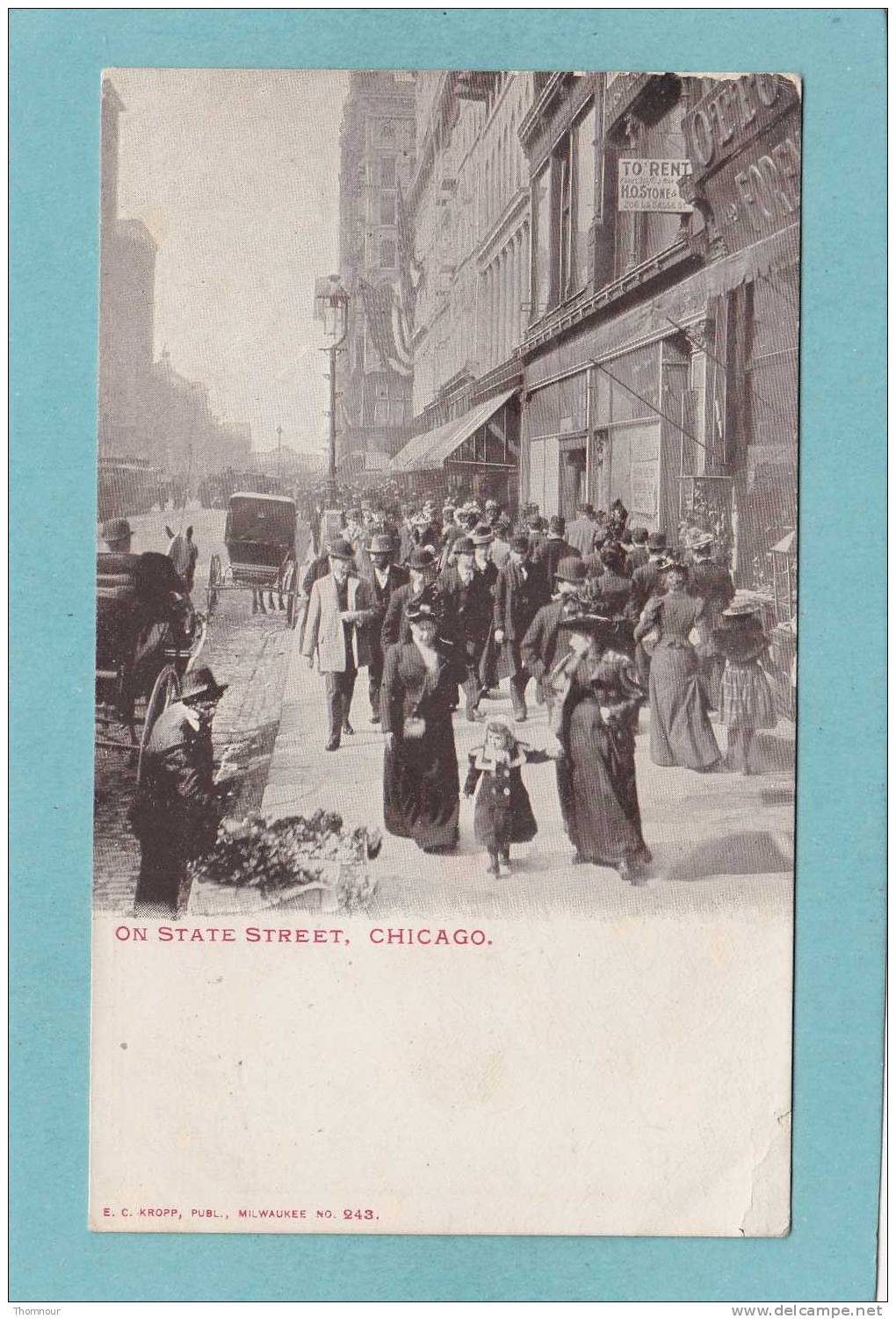 CHICAGO.  -   ON  STATE  STREET.    -  CARTE PRECURSEUR ANIMEE  - - Chicago