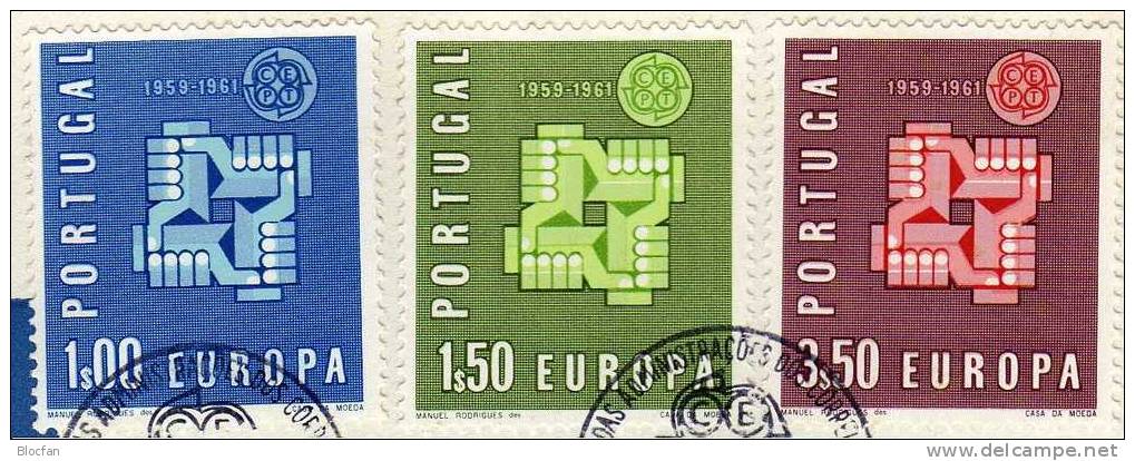 Europa-Ausgabe 1961 Portugal 907/9 Plus FDC O 9€ Verschlungene Hände CEPT Cover From Europa - Briefe U. Dokumente