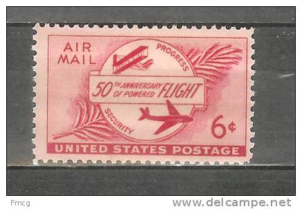 1953 6 Cents 50th Anniversary Powered Flight Mint Never Hinged - Unused Stamps