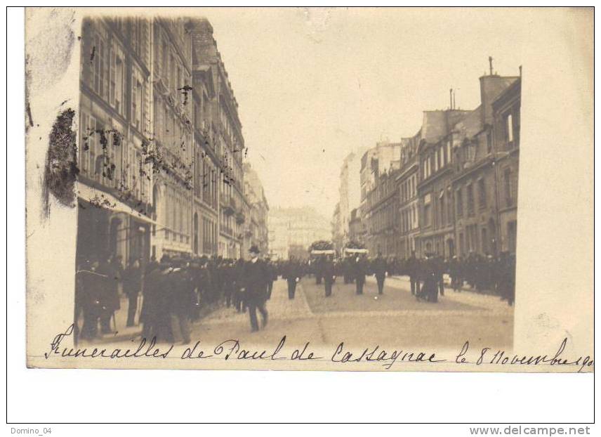 Carte Photo Du 75-PARIS-Funéraille De Paul De Cassagne(journaliste/écraivain)le 8/11/1904 - Funeral