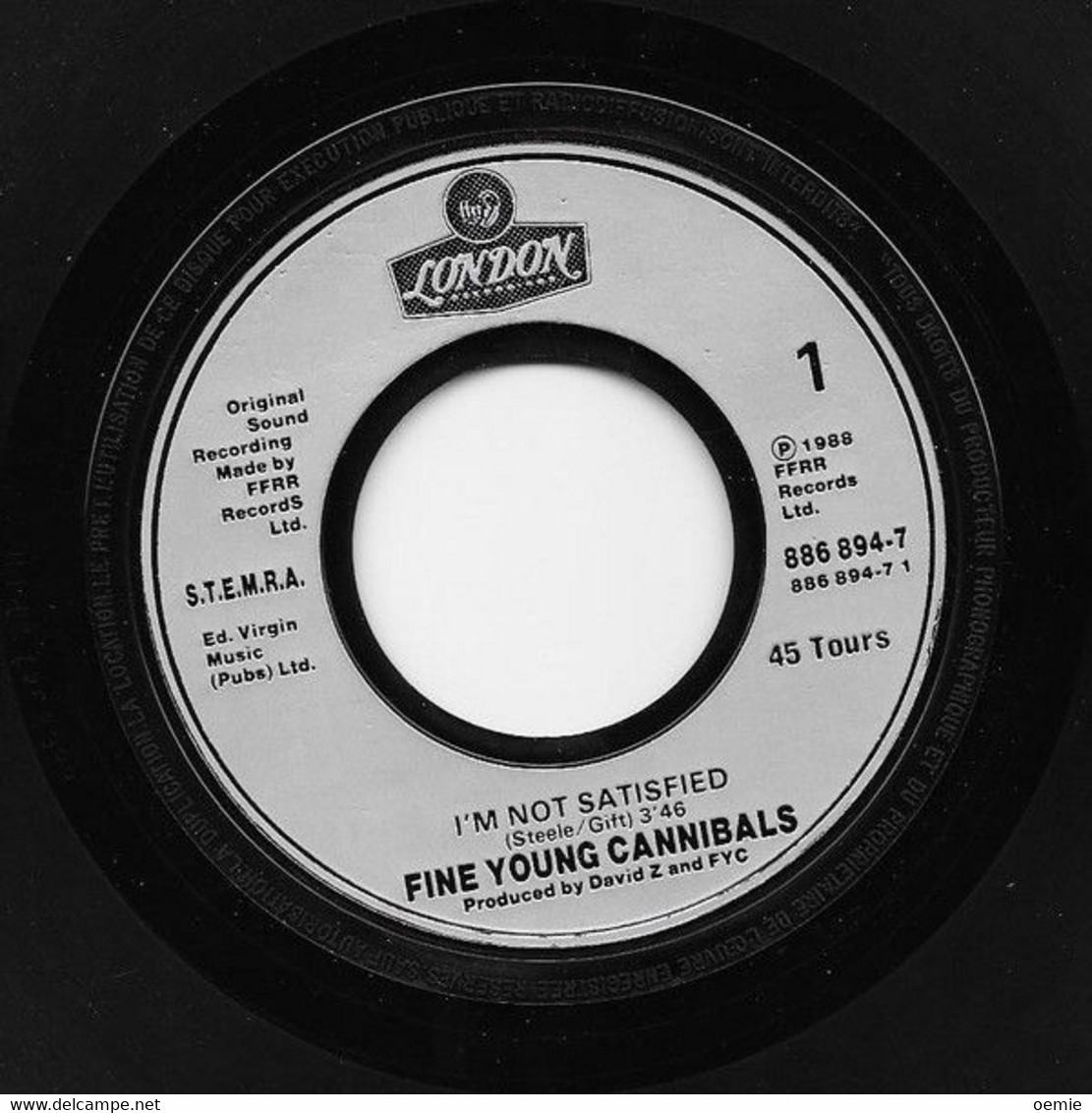 FINE YOUNG CANNIBALS °  I ' M NOT SATISFIED  THE NICCI EDIT - Soul - R&B