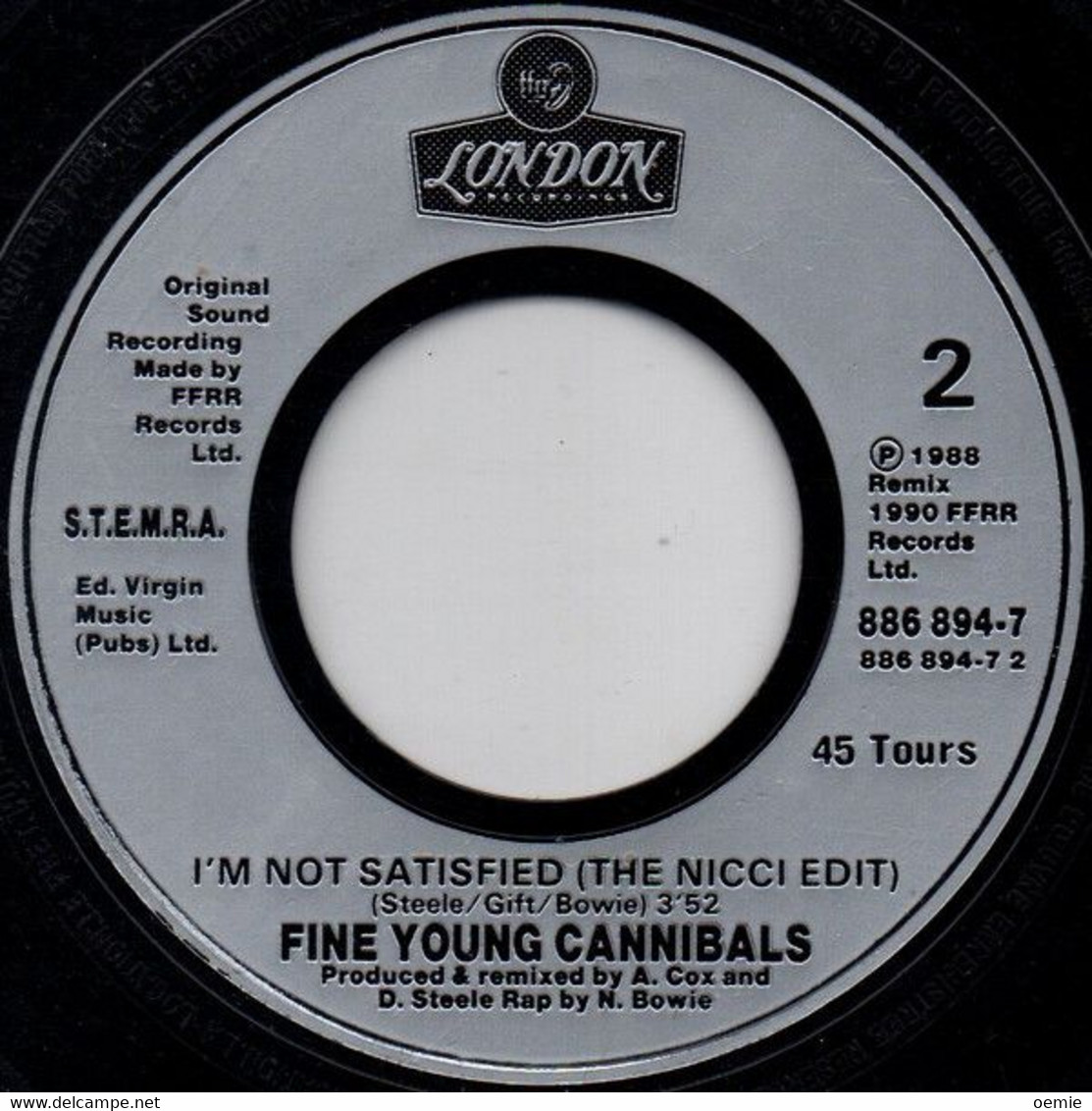 FINE YOUNG CANNIBALS °  I ' M NOT SATISFIED  THE NICCI EDIT - Soul - R&B