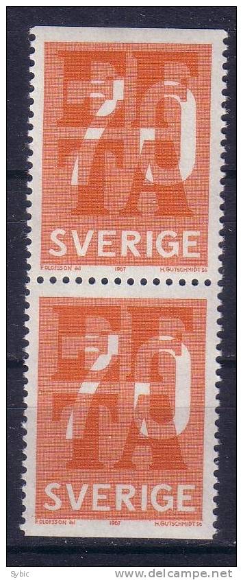 SUEDE- 1967 - Libre échange  - Yvert 557b - Neufs