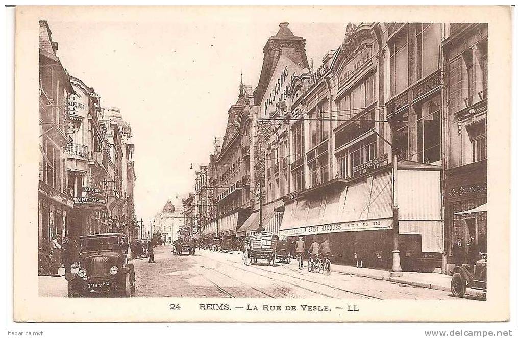 J  : Marne  :  REIMS :  Rue  Cde  Vesle - Reims