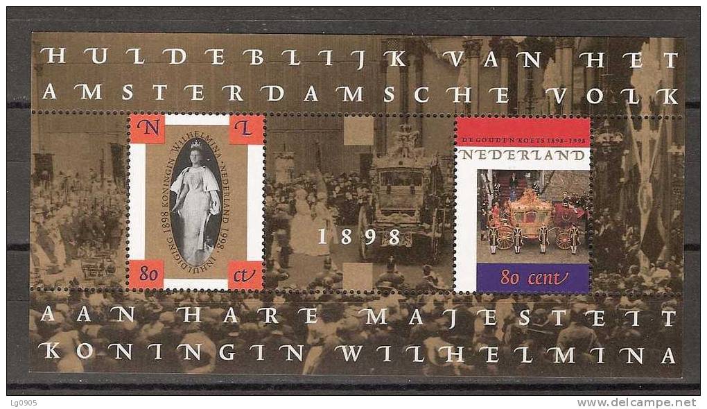 Nederland Netherlands Pays Bas Niederlande 1778 MNH Block ; Gouden Koets, Golden Coach Of Royal Family, Carrosse, Coche - Diligences