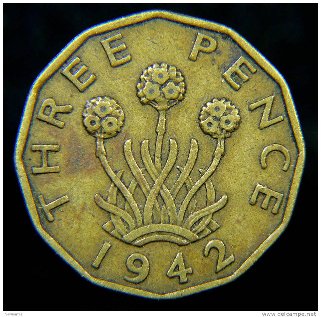 GRAN BRETAGNA 3 PENCE 1942 - F. 3 Pence