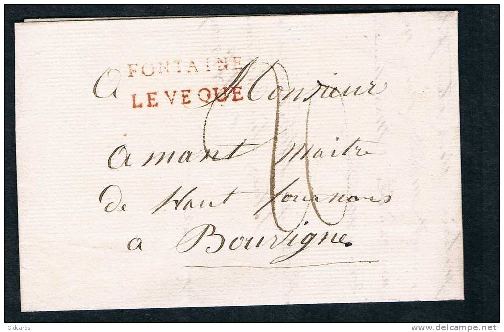 Belgique Précurseur 1833 Lettre Avec Marque "FONTAINE L´EVEQUE". - 1830-1849 (Belgique Indépendante)