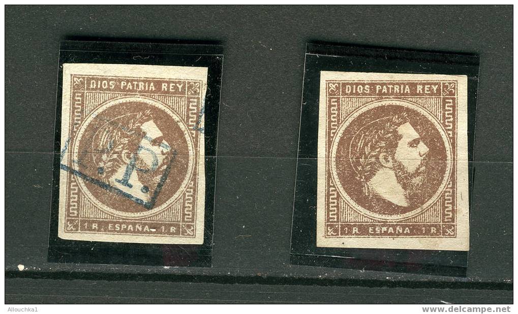 ESPAGNE ESPANA   N° A  IDENTIFIER ? "CARLISTE ( 3) " 1 EN OBLITERE 1 EN (*) - Unused Stamps