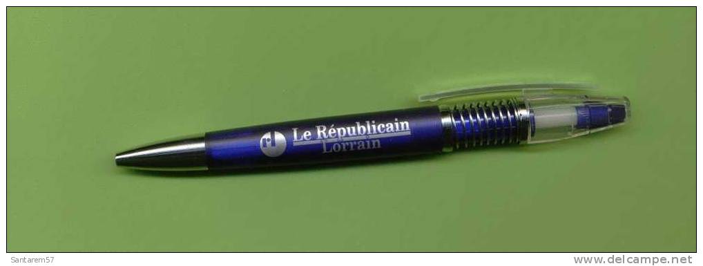 Stylo Publicitaire Advertising Pen Le Républicain Lorrain Journal FRANCE - Pens