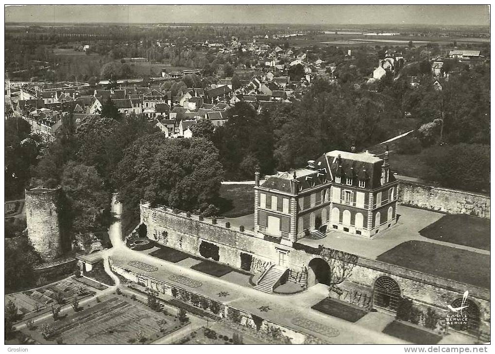 CHATILLON COLIGNY N° 5 LE CHATEAU   EN AVION AU DESSUS DE ...... - Chatillon Coligny