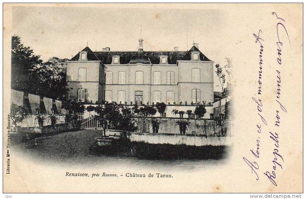 CPA - 42 - RENAISON, Près Roanne - Château De Taron - Pliure Coin Bas Gauche - 288 - Autres & Non Classés