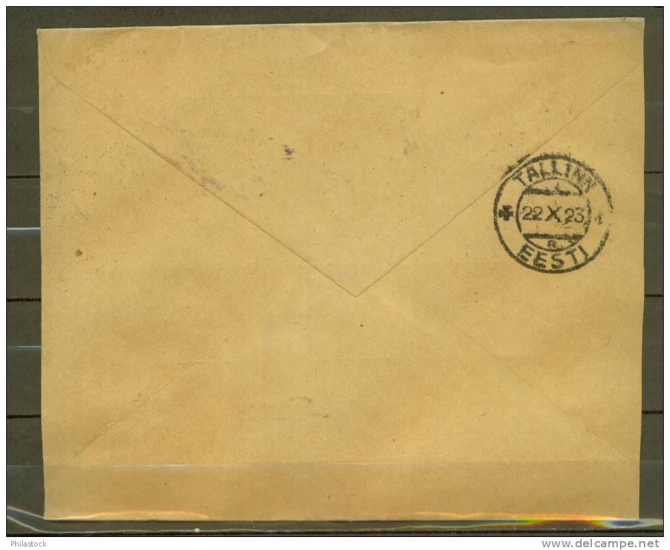 SUEDE N° 158 Seul Obl. S/Lettre Entiére 1923 Pour Tallin Estonie - Lettres & Documents