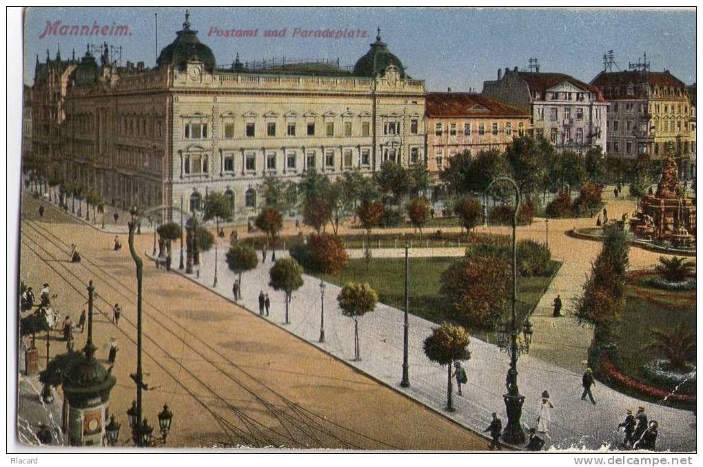 11375  Germania  Mannheim Postamt Und Paradeplatz    NV  (scritta) - Mannheim