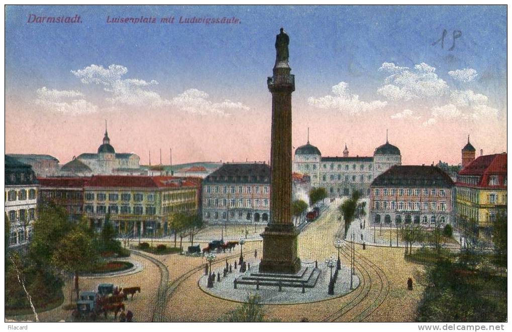11355   Germania  Darmstsdt  Luisenplatz Mit  Ludwigssaule    NV - Darmstadt